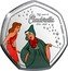 Cook Islands 25 Cents (Cinderella - Fairy Godmother) 70 YEARS OF CINDERELLA 1920 - 2020 ©DISNEY coin reverse