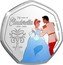 Cook Islands 25 Cents (Cinderella. Fairy Tale Moment. Coloured) 70 YEARS OF CINDERELLA 1920 - 2020 ©DISNEY coin reverse