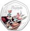 Cook Islands 25 Cents (Cinderella. Needle & Thread) 70 YEARS OF CINDERELLA 1920 - 2020 ©DISNEY coin reverse