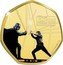 Cook Islands 25 Cents (Star Wars. Empire Strikes Back. Duel on Cloud City) STAR THE EMPIRE STRIKES BACK WARS TM © & TM LUCASFILM LTD coin reverse