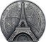 Cook Islands 25 Dollars Charles III Eiffel Tower 2024  Antiqued PARIS EIFFEL TOWER 2024 coin reverse