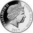 Cook Islands 25 Dollars (Year of the Rooster) ELIZABETH II COOK ISLANDS IRB 5 OZ 2017 AG 999 coin obverse