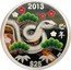 Cook Islands 25 Dollars (Year of the Snake) 年 999 2013 $25 coin reverse