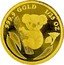 Cook Islands 3 Dollars (Koala) 999.9 GOLD 1/25 OZ coin reverse