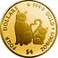 Cook Islands Four Dollars Elizabeth II. Micio & Micia 2015 FOUR DOLLARS 999 9 GOLD 1/30TH OZ $4 coin reverse