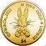 Cook Islands 4 Dollars Peter Rabbit 2021 ©FW&CO 2021 9999 GOLD 1/30TH OZ $4 coin reverse