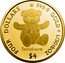 Cook Islands Four Dollars Teddy Bear 2019 FOUR DOLLARS 9999 GOLD 1/30TH OZ $4 coin reverse