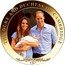 Cook Islands 5 Dollars (Royal Baby HRH Prince George of Cambridge) THE DUKE AND DUCHESS OF CAMBRIDGE coin reverse
