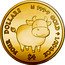 Cook Islands Four Dollars Year of the Ox - Facing right 2021 FOUR DOLLARS 9999 GOLD 1/30TH OZ $4 coin reverse