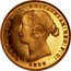 Australia Half Sovereign (Victoria Pattern) VICTORIA D:G: BRITANNIAR: REGINA F:D: 1856 coin obverse