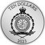 Niue Ten Dollars Spider-Man and Web. Coloured 2023  Proof TEN DOLLARS PUBLIC SEAL OF NIUE ATUA NIUE TUKULAGI 2023 coin obverse