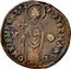 Croatia 1 Bagattino (Saint Stephen) Ƨ ƧTEPHANVƧ PONT LEƧINENƧIƧ V O coin obverse