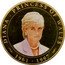 Cook Islands 1 Dollar Diana Princess. Lilac suit and pearl beads 2007 Proof 1961 - 1997 DIANA PRINCESS OF WALES coin reverse