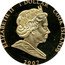 Cook Islands 1 Dollar Diana Princess of Wales. High collar 2007 Proof 1 DOLLAR 2007 COOK ISLANDS ELIZABETH II coin obverse