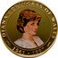 Cook Islands 1 Dollar Diana Princess of Wales. In light golour dress 2008 1961 - 1997 DIANA PRINCESS OF WALES coin reverse