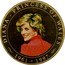 Cook Islands 1 Dollar Diana Princess of Wales. Red dress. Polka dot pattern 2007 Proof 1961 - 1997 DIANA PRINCESS OF WALES coin reverse