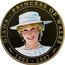 Cook Islands 1 Dollar Diana. White dress. Hat 2009 Proof DIANA PRINCESS OF WALES 1961-1997 coin reverse