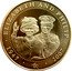 Cook Islands 1 Dollar (Elizabeth and Philip. Elizabeth in suit hat with flower. Philip in Military uniform) 1947 2007 ELIZABETH AND PHILIP coin reverse
