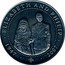 Cook Islands 1 Dollar (Elizabeth and Philip. Wedding. Elizabeth with bouquet) 1947 2007 ELIZABETH AND PHILIP coin reverse