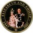 Cook Islands 1 Dollar Elizabeth II and Philip. Elizabeth in crown and Philip in uniform 2007 Proof KM# 1196 1947 2007 ELIZABETH AND PHILIP coin reverse