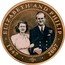 Cook Islands 1 Dollar Elizabeth II and Philip. Elizabeth in dress. Philip in uniform 2007 Proof 1947 2007 ELIZABETH II AND PHILIP EP coin reverse