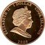 Cook Islands 1 Dollar Elizabeth II and Prince Philip. Elizabeth in blue hat. Colored 2008 Proof 1 DOLLAR 2008 COOK ISLANDS ELIZABETH II coin obverse