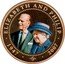 Cook Islands 1 Dollar Elizabeth II and Prince Philip. Elizabeth in blue hat. Colored 2008 Proof 1947 2007 ELIZABETH AND PHILIP coin reverse
