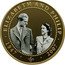 Cook Islands 1 Dollar Elizabeth II and Prince Philip in suits and look at each other 2009 Proof 1947 2007 ELIZABETH AND PHILIP coin reverse