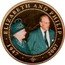 Cook Islands 1 Dollar Elizabeth in green suit and hat. Philip in suit 2008 Proof 1947 2007 ELIZABETH AND PHILIP coin reverse