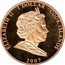 Cook Islands 1 Dollar Elizabeth in green suit hat with flower. Philip in Military uniform. Colored 2007 Proof 1 DOLLAR 2007 COOK ISLANDS ELIZABETH II coin obverse