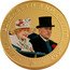 Cook Islands 1 Dollar Elizabeth in white hat. Philip in suit with Top Hat 2009 Proof 1947 2007 ELIZABETH AND PHILIP coin reverse