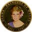 Cook Islands 1 Dollar Princess Diana in lilac dress and flowers in hair 2007 Proof 1961 - 1997 DIANA PRINCESS OF WALES coin reverse