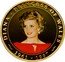 Cook Islands 1 Dollar Princess Diana. Red dress with a triangular neckline 2007 In Sets only 1961 - 1997 DIANA PRINCESS OF WALES coin reverse