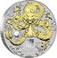 Australia 1 Dollar Year of the Dragon. Gilded 2023 P125 龍 DRAGON 2024 P125 IJ coin reverse