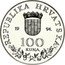 Croatia 100 Kuna Pope John Paul II Visit to Croatia 1994 Proof KM# 26 REPUBLIKA HRVATSKA 19 94. 100 KUNA coin obverse