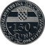 Croatia 150 Kuna 5th Anniversary of Independence 1995 Proof KM# 28 REPUBLIKA HRVATSKA MD 150 '95 KUNA 30.V.1990. DAN DRŽAVNOSTI 30.V.1995 coin obverse