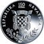 Croatia 150 Kuna First Croatian President dr. Franjo Tudman 1997 Proof KM# 59 REPUBLIKA HRVATSKA 150 KUNA KH 19 97. coin obverse