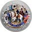 Cook Islands 2 Dollars Elizabeth II Entry into New York 2021  Proof GEORGE WASHINGTON ENTRY INTO NEW YORK AN AMERICAN LIFE coin reverse