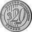 Russia 20 Euro Cent (Caucasia Chechnya Fantasy Pattern) X# Pn5 20 CENT PROVE PROVA PROBE TEST ESSAI coin reverse