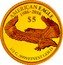 Fiji 5 Dollars (30th Anniversary of the American Silver Eagle Coin) $5 AMERICAN EAGLE 1986 - 2016 1/2 G .9999 FINEST GOLD coin reverse
