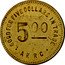 USA 5 Dollars (Alaska Rural Rehabilitation Corporation) GOOD FOR FIVE DOLLARS IN TRADE 5 00 ARRC coin reverse