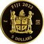 Fiji 5 Dollars (Dogs) FIJI 2022 REREVAKA NA KALOU KA DOKA NA TUI 1OZ .999 FINE GOLD 5 DOLLARS coin obverse
