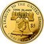 Cook Islands 5 Dollars (Double Eagle) IRB COOK ISLANDS $5 A TRIBUTE TO THE UNITED STATES 1/10 OZ .24 PURE GOLD coin obverse