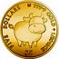 Cook Islands Five Dollars Elizabeth II Cow 2021  Proof FIVE DOLLARS 9999 GOLD 1/20TH OZ $5 coin reverse