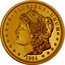 Cook Islands 5 Dollars Elizabeth II Gold Morgan 2021  Proof E PLURIBUS UNUM LIBERTY 1964 coin reverse