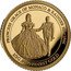 Cook Islands 5 Dollars (Grace Kelly and Prince Rainier III - 1966 Centenary Ball) PRINCESS GRACE OF MONACO & RAINIER III 1966 1/2 G .9999 FINEST GOLD coin reverse