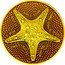 Cook Islands 50 Dollars Elizabeth II Gold Star 2021  COOK ISLANDS GOLD STAR FINE GOLD .9999 1/2 OUNCE 50 DOLLARS coin reverse