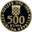 Croatia 500 Kuna 800th Anniversary of the City of Osijek 1996 Proof KM# 58 OSIJEK 1196 - 1996. 500 KUNA REPUBLIKA HRVATSKA coin obverse