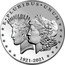 Cook Islands One Dollar Elizabeth II Double Liberty Dollar 2021  E PLURIBUS UNUM LIBERTY 1921-2021 coin reverse