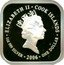 Cook Islands One Dollar (Elizabeth II Square Penny Pattern) ELIZABETH II COOK ISLANDS 1OZ 999 SILVER 2006 ONE DOLLAR coin obverse